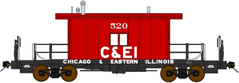 Blueford Shops C&EI Transfer Caboose