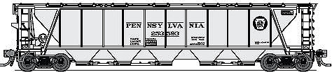 Broadway Limited Pennsylvania Gray w/Circle Keystone H32 Covered Hopper