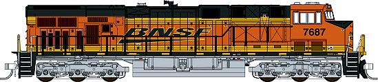 Fox Valley Models BNSF Original Power Bar GE ES44DC