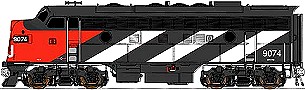 Canadian National Stripes InterMountain EMD F-7