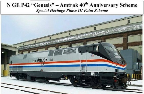 Amtrak 40th Anniversary Genesis Loco #145