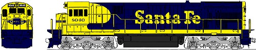 ATSF Kato GE C30-7 Diesel