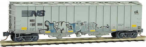 Micro-Trains GACX Graffitied 50' Airslide Hopper Car