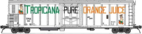 1972 Scheme Tropicana Orange Juice Train Reefer