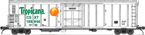 2001 Scheme Tropicana Orange Juice Train Reefer