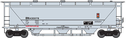 Trainworx Burlington Northern PD 3000 Covered Hopper
